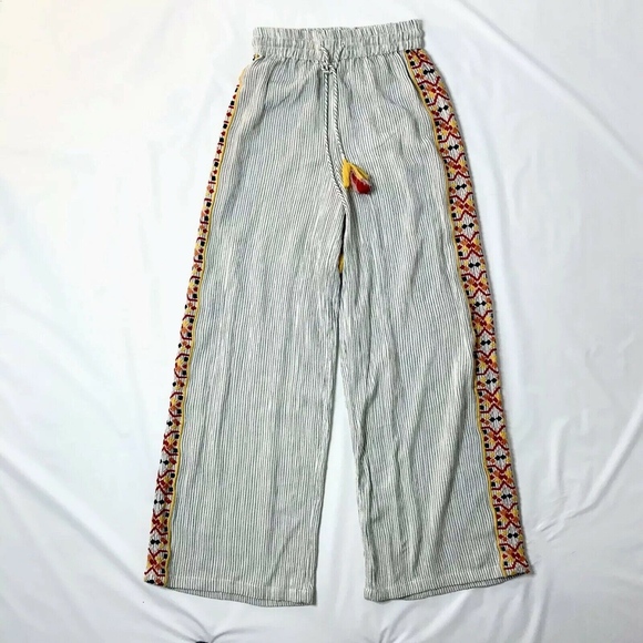 Anthropologie LAIA Stasia Embroider Wide Leg Pants - Picture 4 of 8